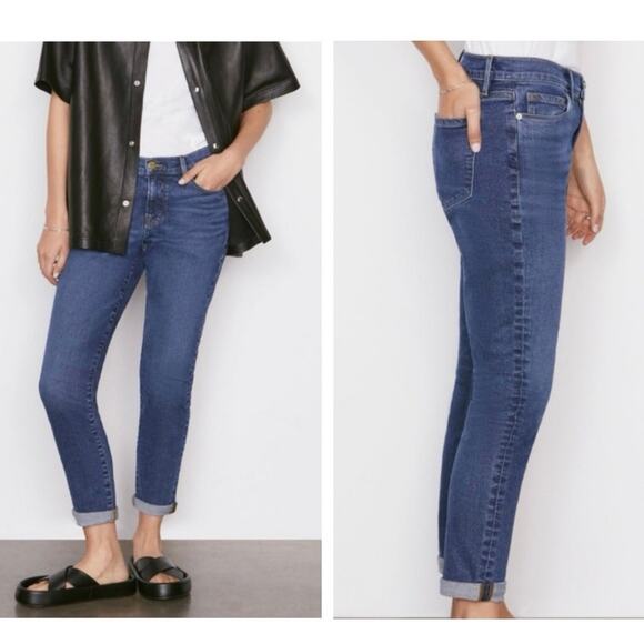 FRAME Denim Le Garcon in Kinmount Mid-Rise Boyfriend Jean - Size 31 - Picture 1 of 8